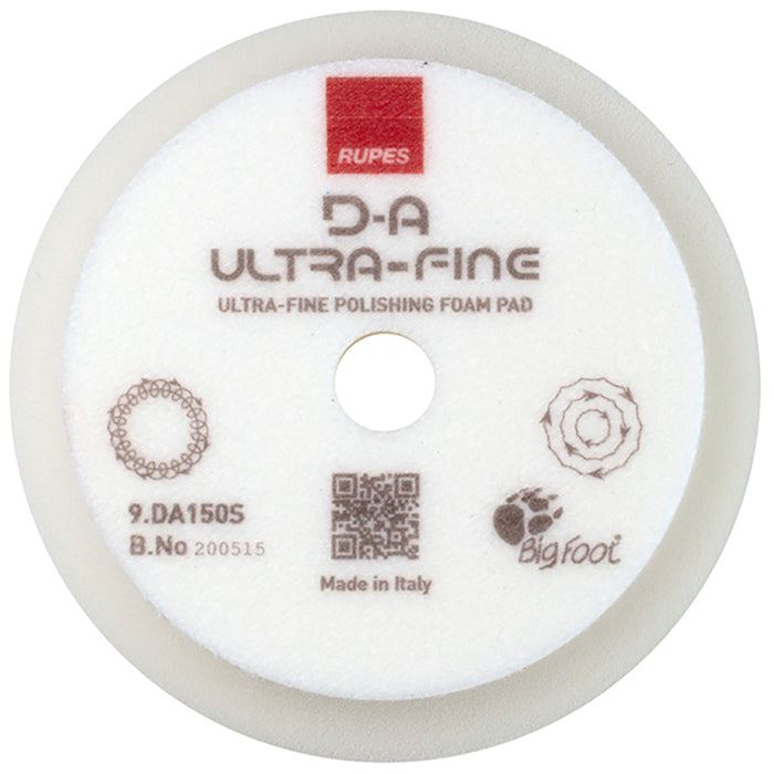 RUPES D-A Ultra-Fine Foam Polishing Pad, 9.DA150S - 5", White