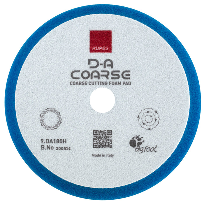 RUPES D-A Coarse Foam Cutting Pad, 9.DA180H - 6", Blue