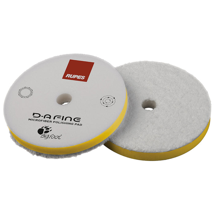 RUPES D-A Fine Microfiber Polishing Pad, 9.MF160M - 6", White/Yellow