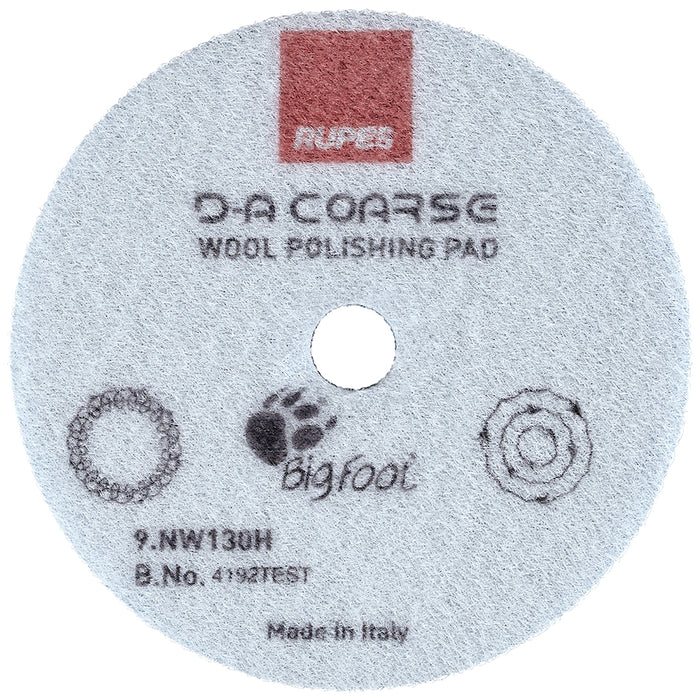 RUPES D-A Coarse Wool Polishing Pad, 9.NW130H - 5", Blue