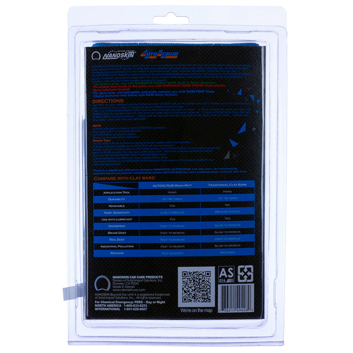Nanoskin AutoScrub Wash Mitt - Fine Grade, Blue