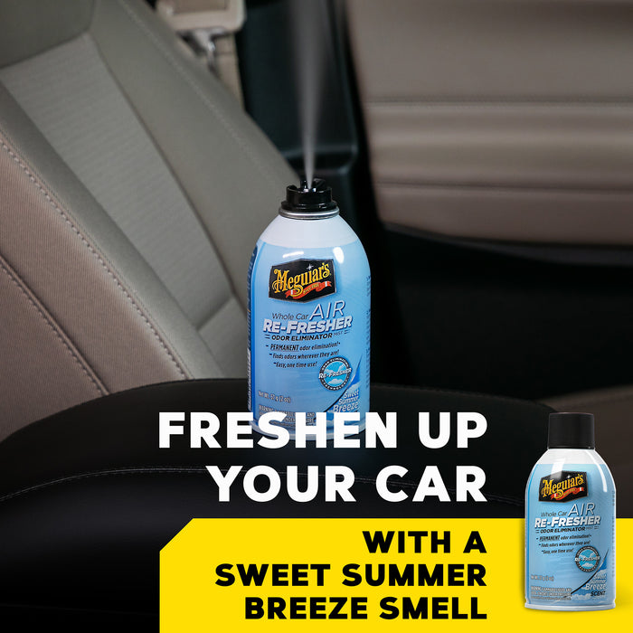 Meguiar's Whole Car Air Refresher Odor Eliminator, G16602 - Summer Breeze Scent