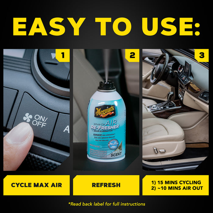 Meguiar's Whole Car Air Refresher Odor Eliminator, G16602 - Summer Breeze Scent