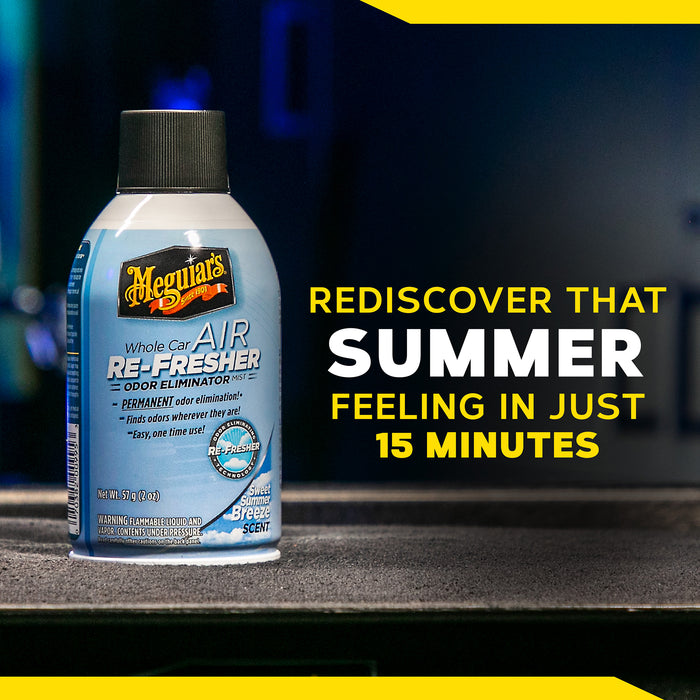 Meguiar's Whole Car Air Refresher Odor Eliminator, G16602 - Summer Breeze Scent
