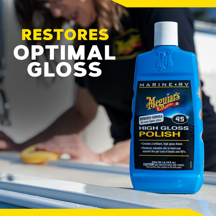 Meguiar's Marine/RV Polish & Gloss Enhancer #45, M4516 - 16 oz.