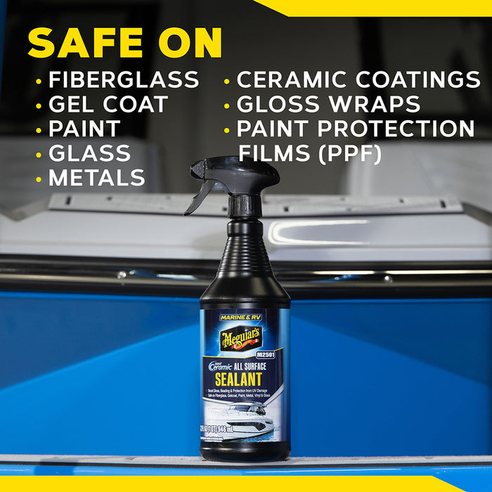 Meguiar's Marine & RV Hybrid Ceramic All Surface Sealant, M250132 - 32 oz.
