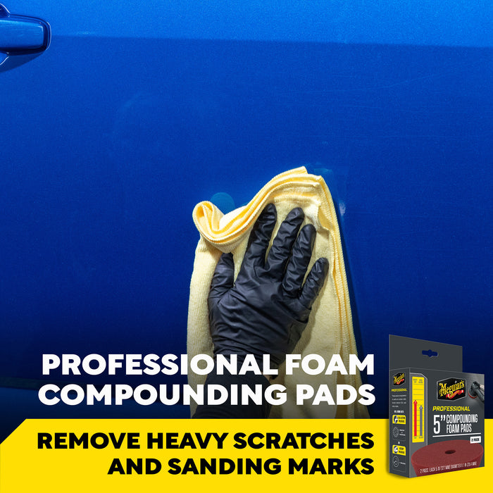 Meguiar's Professional Foam Compounding Pads, M5CFP2 - 5", Red (2 pack)