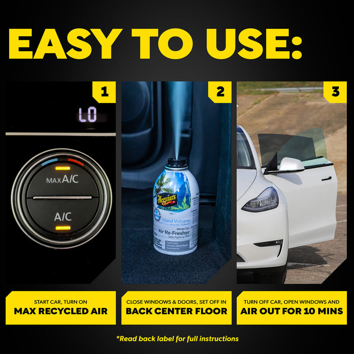 Meguiar's Whole Car Air Refresher Odor Eliminator - Island Volcano Scent