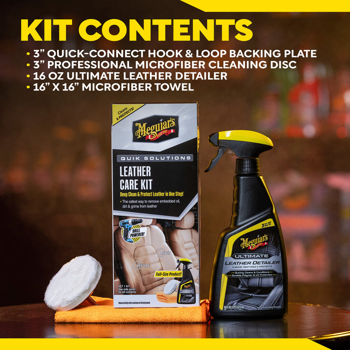 Meguiar's Quik Solutions Leather Care Kit