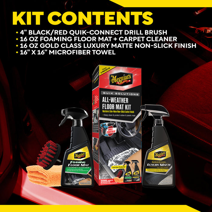 Meguiar's Quik Solutions All-Weather Floor Mat Kit