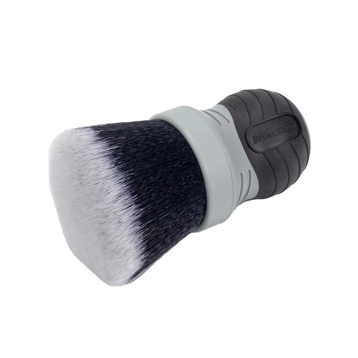 MaxShine Curved Grip XL Detailing Brush - Ultra Soft Bristle - Gray