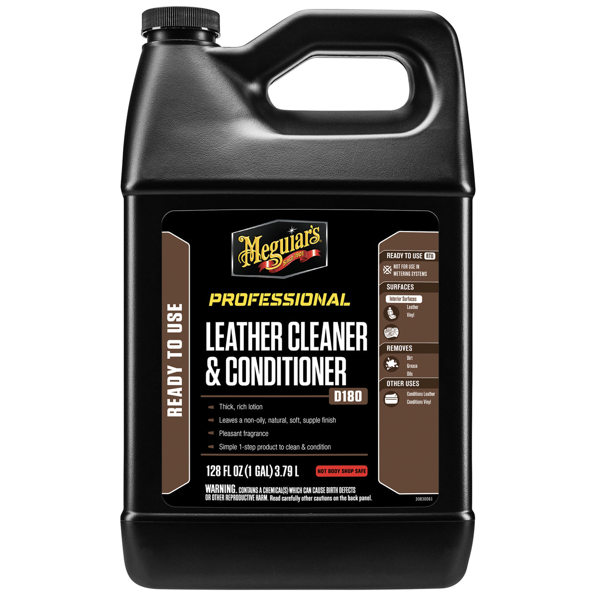 Meguiar's Leather Cleaner & Conditioner – Detergente E Condizionante Per Cuoio D18001 – 2 In 1 Per Interni Auto