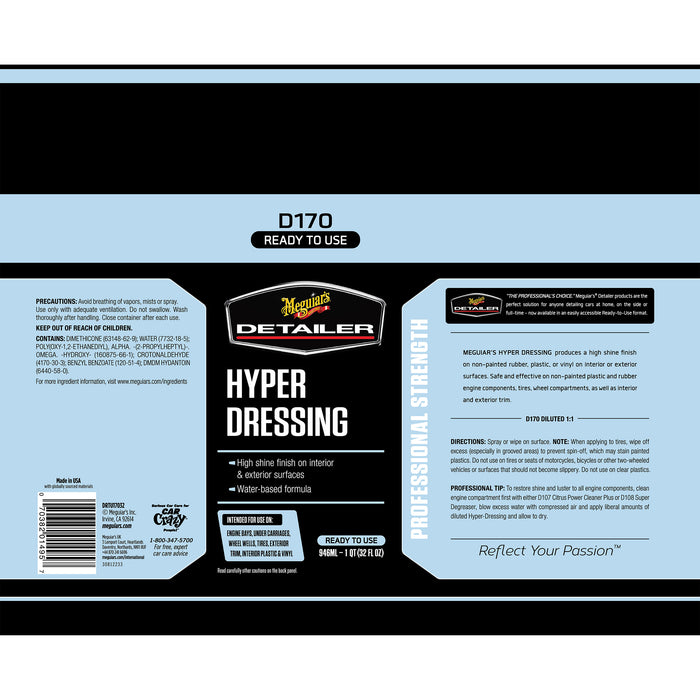 Meguiar's Hyper Dressing, DRTU17032 - 32 oz.