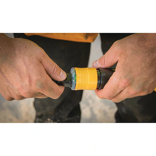 DEWALT 12/3 Lighted Locking Extension Cord with CGM - 50 ft., Yellow