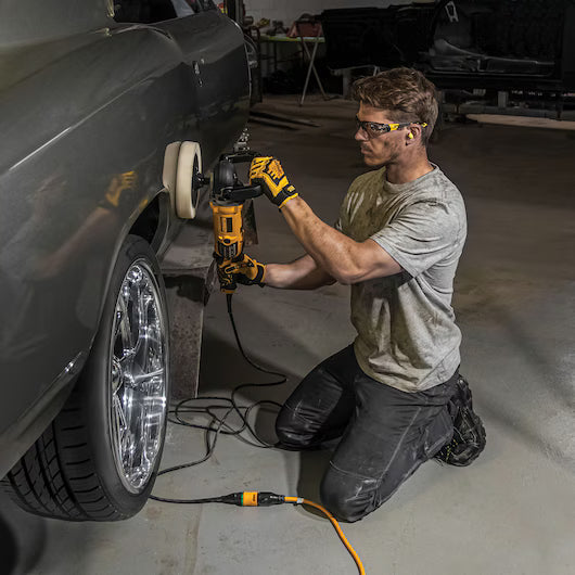 DEWALT 12/3 Lighted Locking Extension Cord with CGM - 100 ft., Yellow