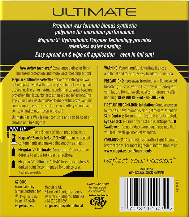 Meguiar's Ultimate Paste Wax, G210608 - 8 oz.