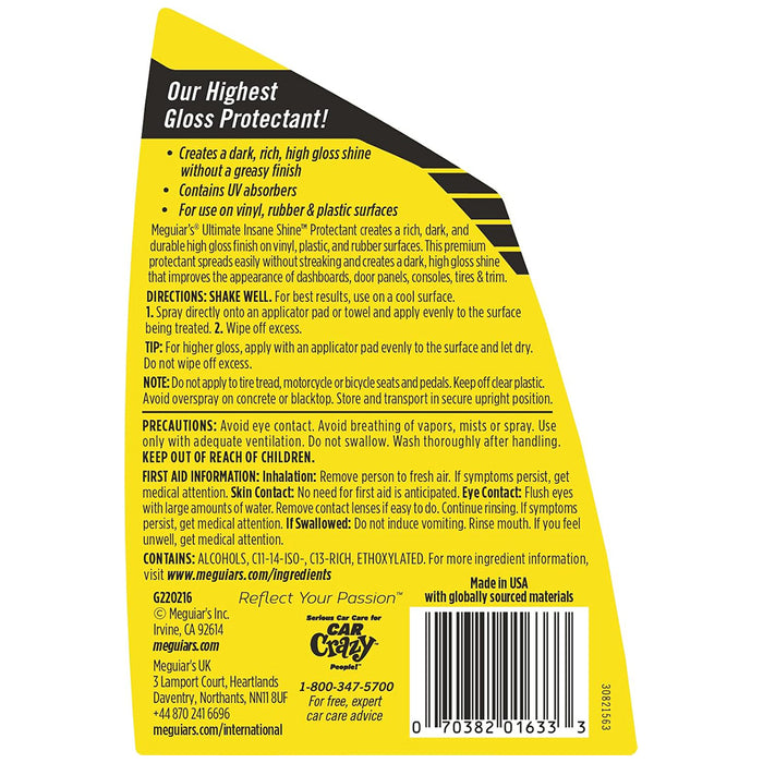 Meguiar's Ultimate Insane Shine Protectant Spray, G220216 - 16 oz.
