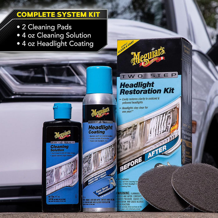 Meguiar's Two Step Headlight Restoration Kit, G2970