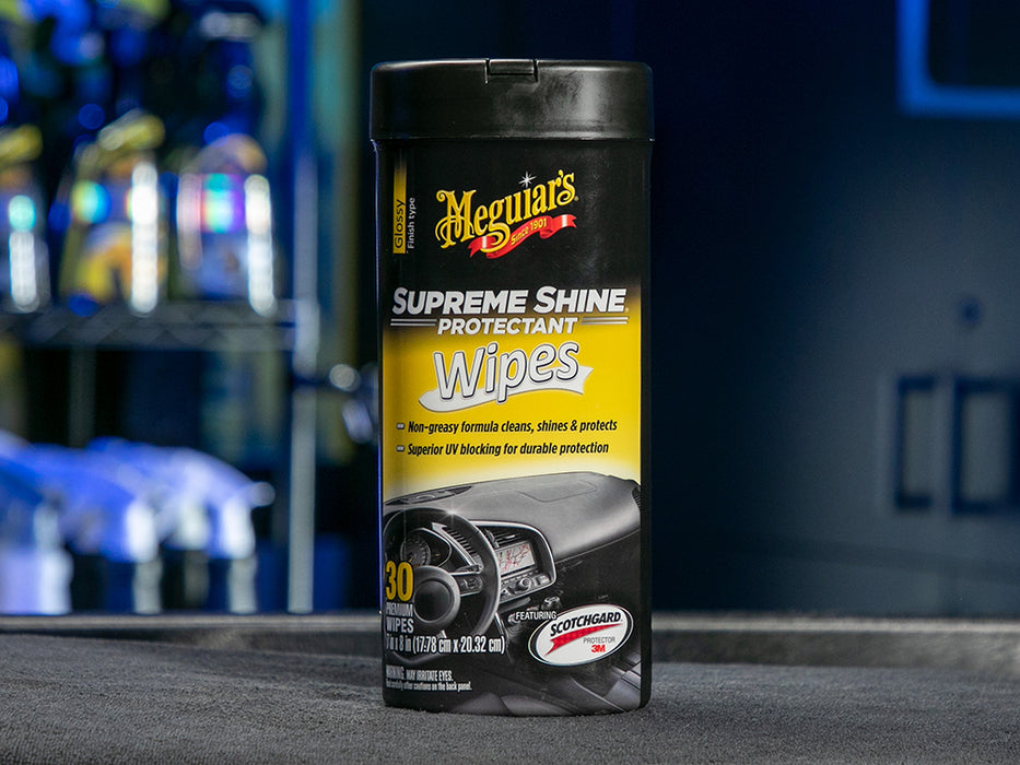 Meguiar's Supreme Shine Protectant Wipes, G4000 - 25 Wipes