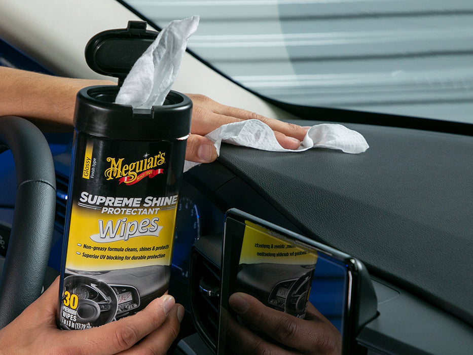 Meguiar's Supreme Shine Protectant Wipes, G4000 - 25 Wipes