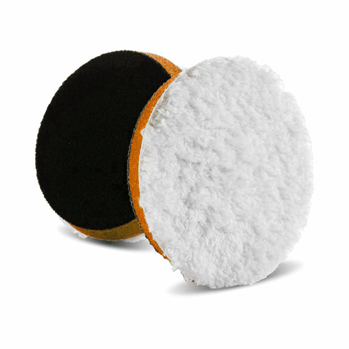 Lake Country HDO Microfiber Light Cutting One-Step Pad (OSP) - 3.5", White/Orange