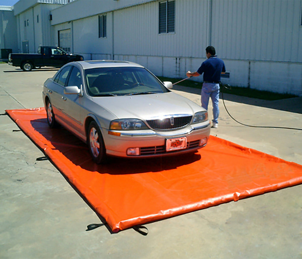 Husky Eagle Containment Mat with Foam Wall Berms - 30 oz PVC - 10 ft x ...