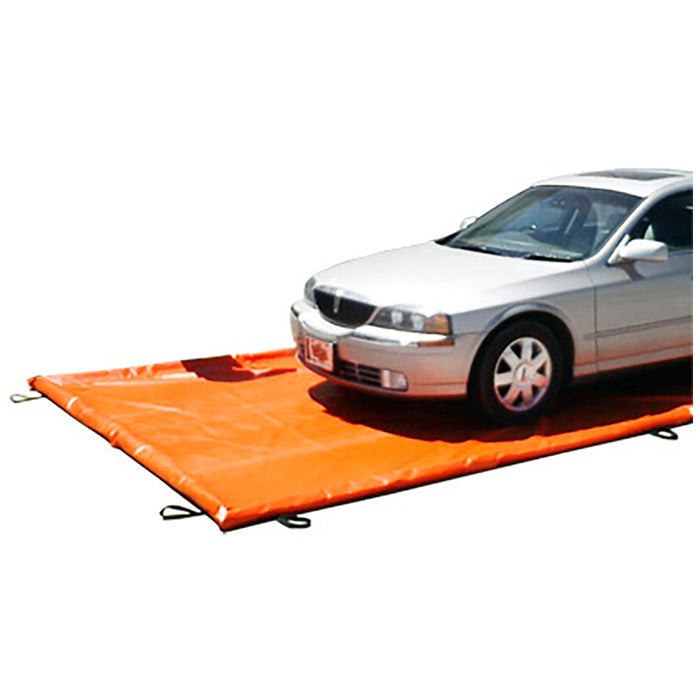 Husky Eagle Containment Mat with Foam Wall Berms, 10' x 20' x 3" - 40 oz. PVC (Black)