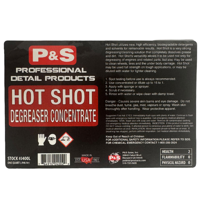 P&S Bottle Label - Hot Shot