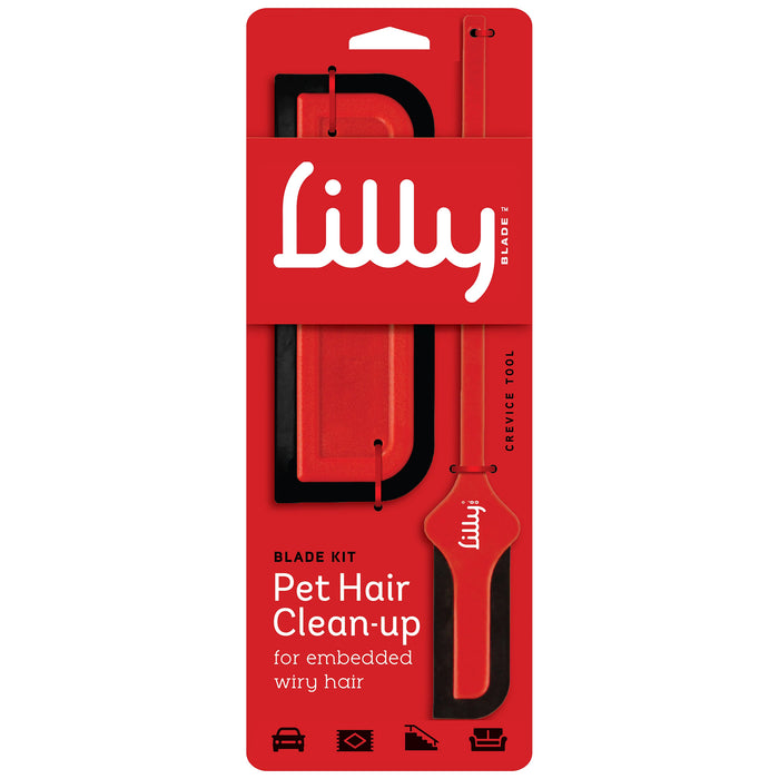 Lilly Brush Blade Pet Hair Remover Kit (Blade + Crevice Tool)