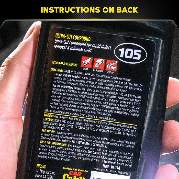 Meguiar's Ultra Cut Compound #105, M10508 - 8 oz.