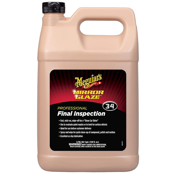 Meguiar's Final Inspection Wipe-off Detailer #34, M3401 - 1 gal
