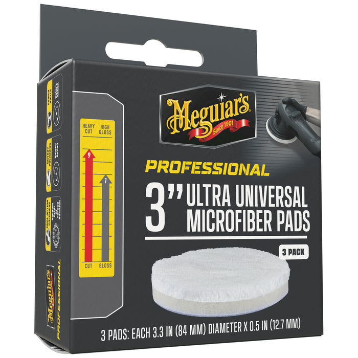 Meguiar's Professional Ultra Universal Microfiber Pads, M3MFP3 - 3" (3 pack)