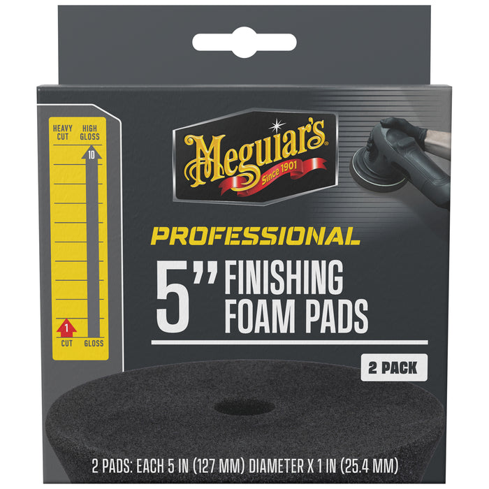 Meguiar's Professional Foam Finishing Pads, M5FFP2 - 5", Black (2 pack)