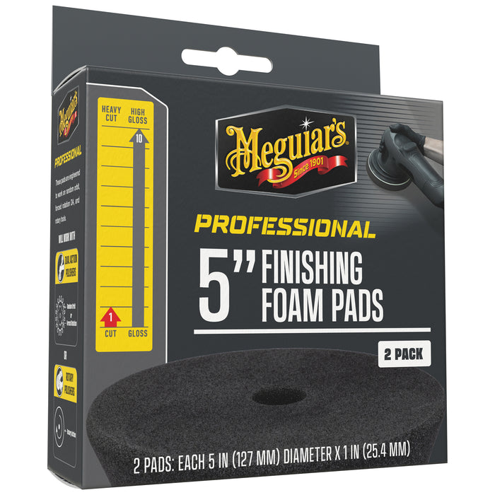 Meguiar's Professional Foam Finishing Pads, M5FFP2 - 5", Black (2 pack)
