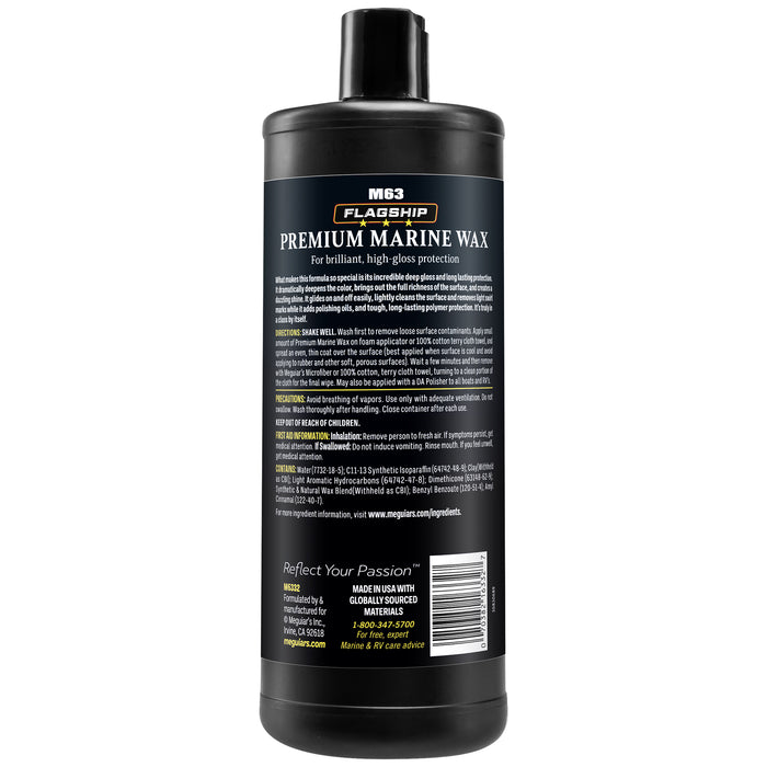 Meguiar's Flagship Premium Marine Wax, M6332 - 32 oz.