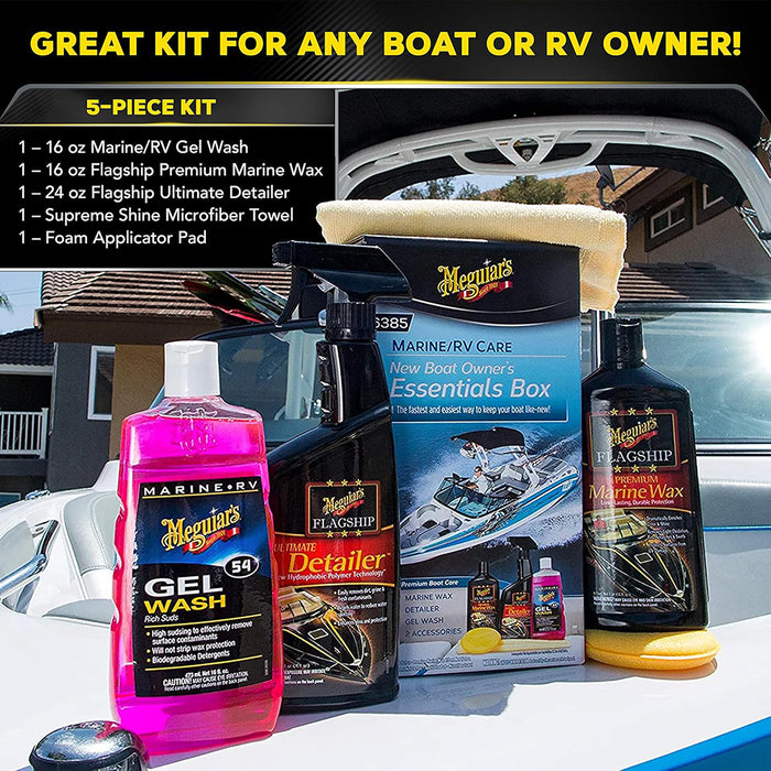 Meguiar's Marine/RV New Boat Owner's Essentials Box, M6385