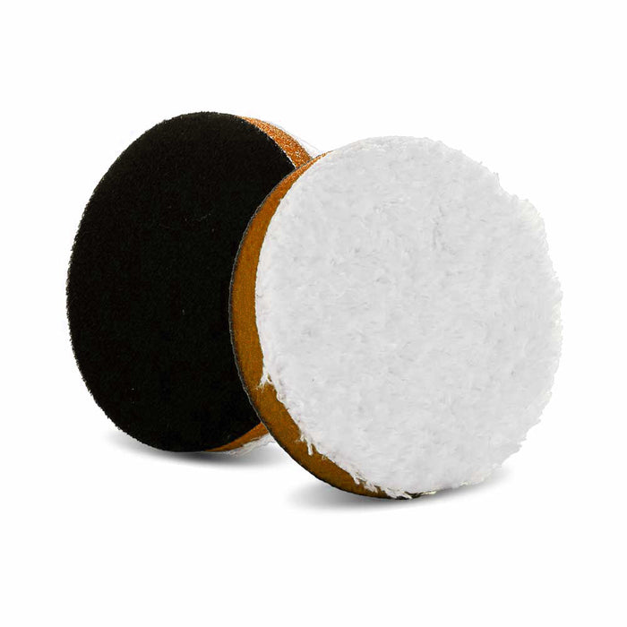 Lake Country Microfiber Light Cutting One Step Pad (OSP) - 3.25", White/Orange (2 pack)