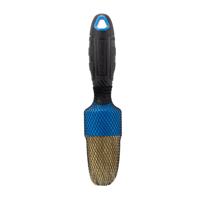 MaxShine Natural Boar's Hair Detailing Stubby Brush - Blue