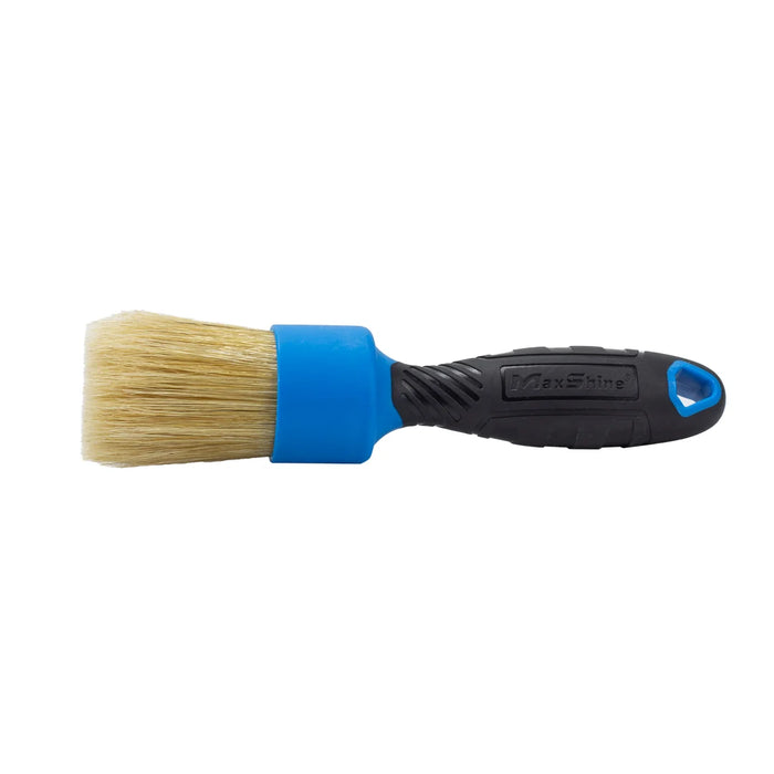 MaxShine Natural Boar's Hair Detailing Stubby Brush - Blue