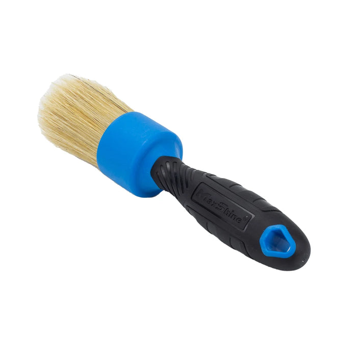 MaxShine Natural Boar's Hair Detailing Stubby Brush - Blue