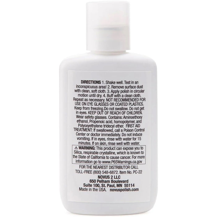 NOVUS Plastic Polish #2: Fine Scratch Remover - 2 oz.