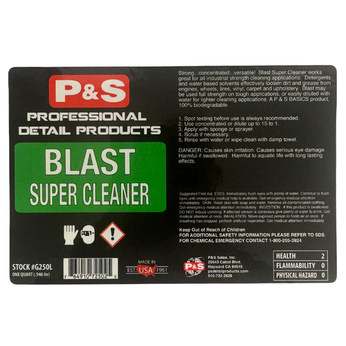 P&S Bottle Label - Blast