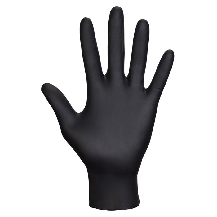 SAS Raven Powder Free Nitrile Gloves, 7 Mil, Black - Large (box of 50)