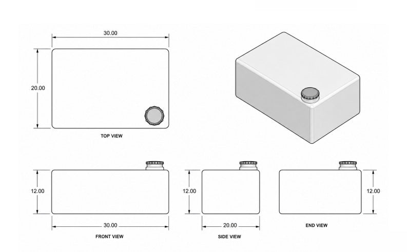 Ronco Low Profile Detailing Water Tank - 30 Gallon