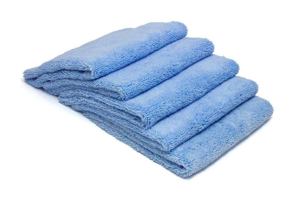 Autofiber [Elite] Edgeless Microfiber Towel - 360 GSM - 16" x 16" - Blue (5-Pack)