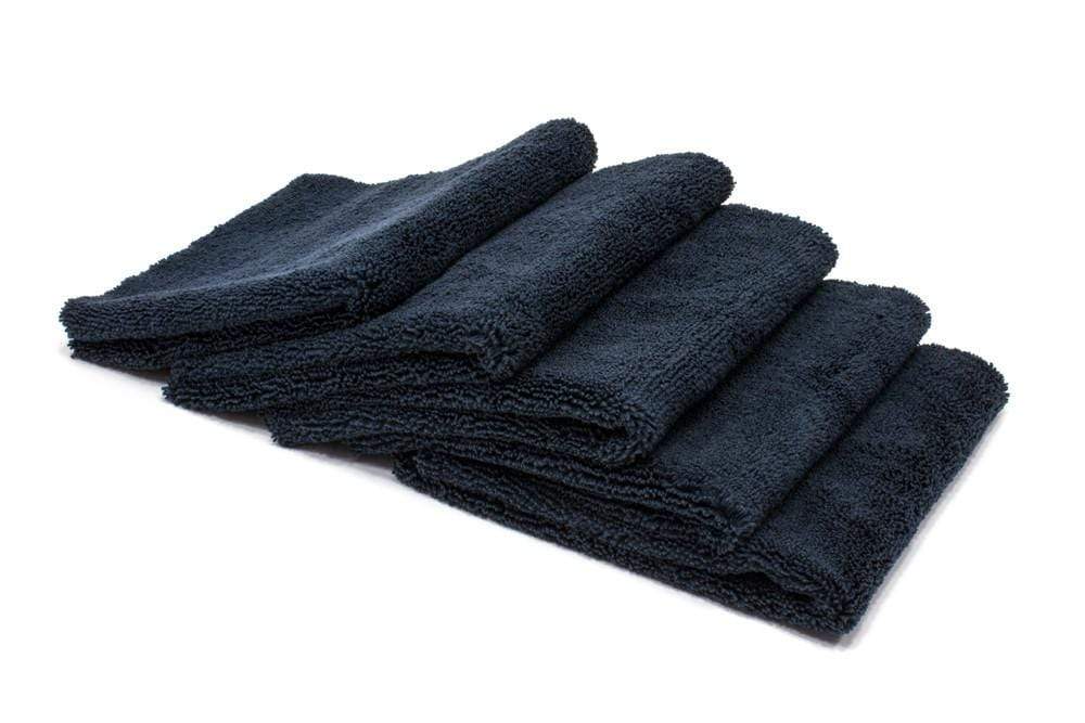 Autofiber [Elite] Edgeless Microfiber Towel - 360 GSM - 16" x 16" - Black (5-Pack)