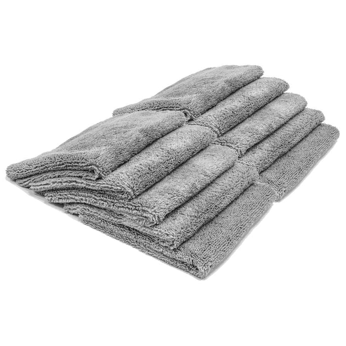 Autofiber [Elite] Edgeless Microfiber Towel, 360 GSM, 16" x 16" - Gray (10 Pack)