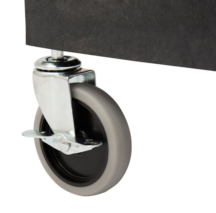 Luxor Two-Shelf Tub Cart - Black