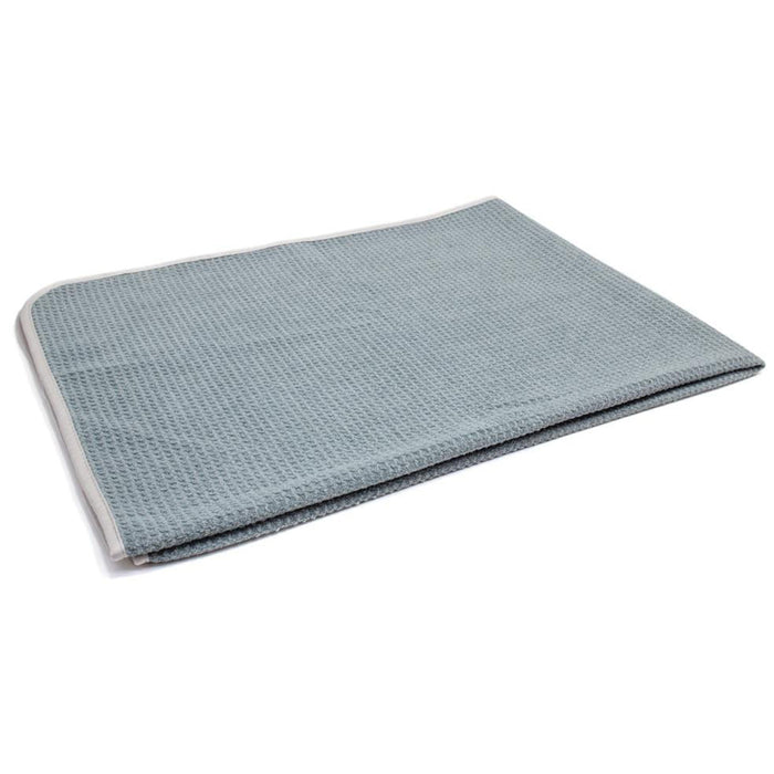 Autofiber [Big Thirsty] Waffle Weave Microfiber Drying Towel with MicroEdge - 25" x 36", 400 gsm, Gray