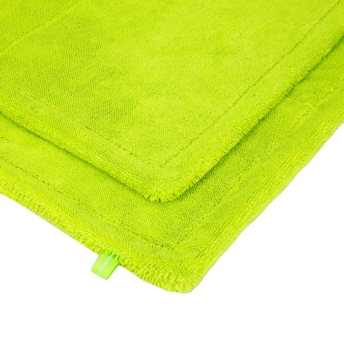 MaxShine "The Tank" Duo Twisted Loop Drying Towel, 1600GSM, 29" x 29" - Brilliant Green